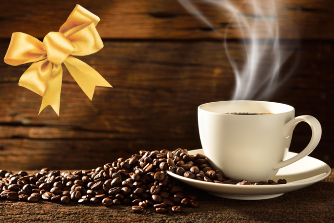 Kaffekopp og sløyfe
