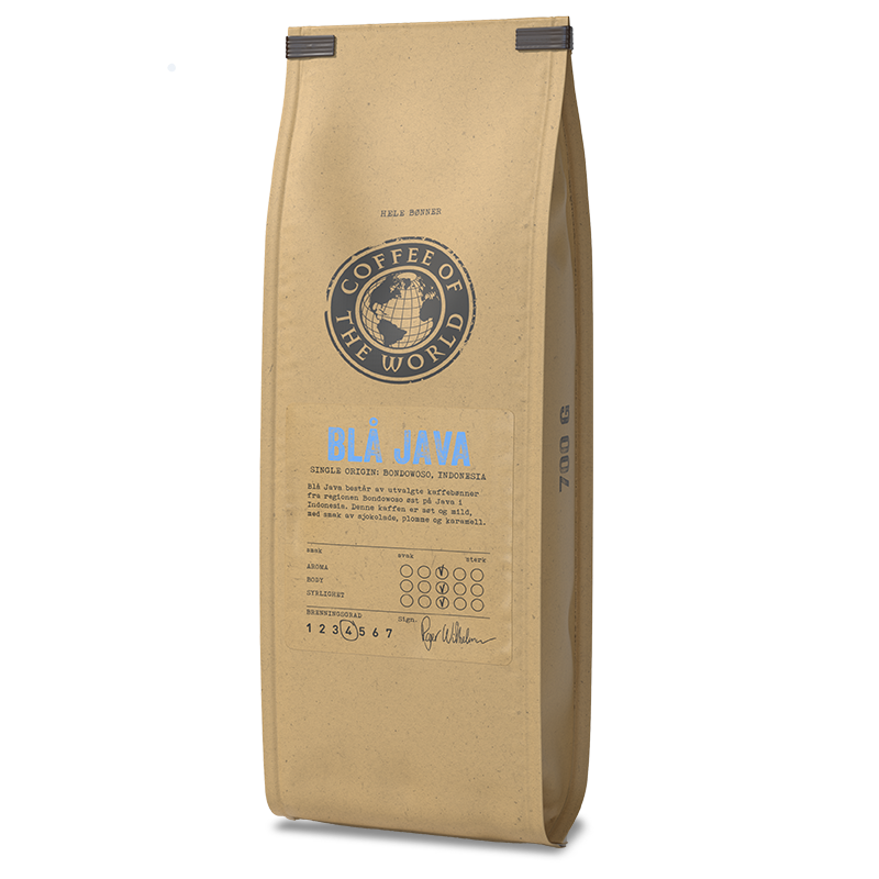 Blå Java kaffe