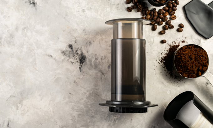 Aeropress og finmalt kaffe